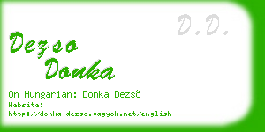 dezso donka business card